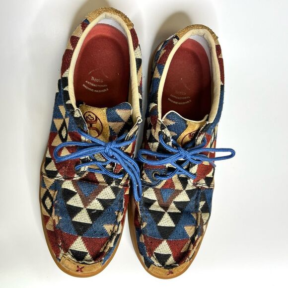 Twisted X Hooey Loper Casual Laced Shoes Western Graphic Canvas Men’s 10.5 - Picture 5 of 13